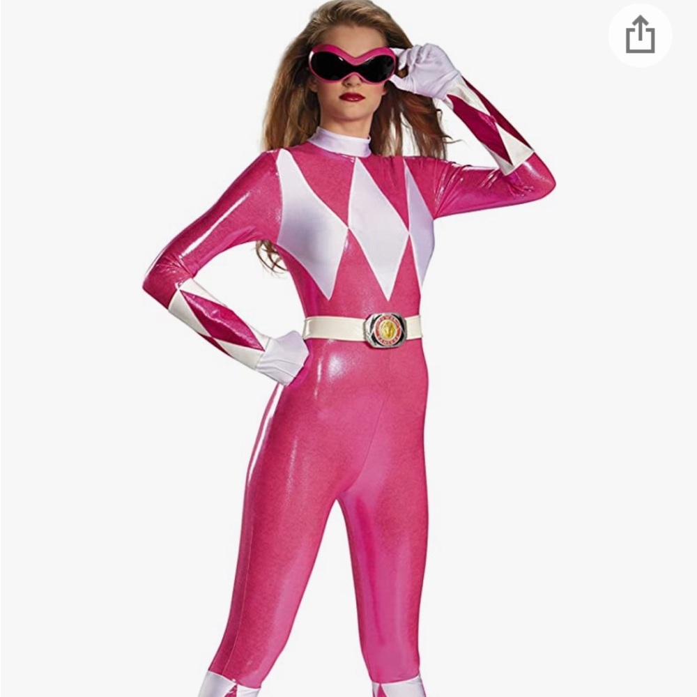 Pink power ranger costume cosplay Halloween